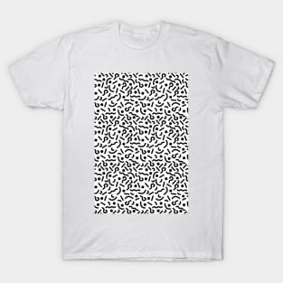 squiggly 80s on white T-Shirt